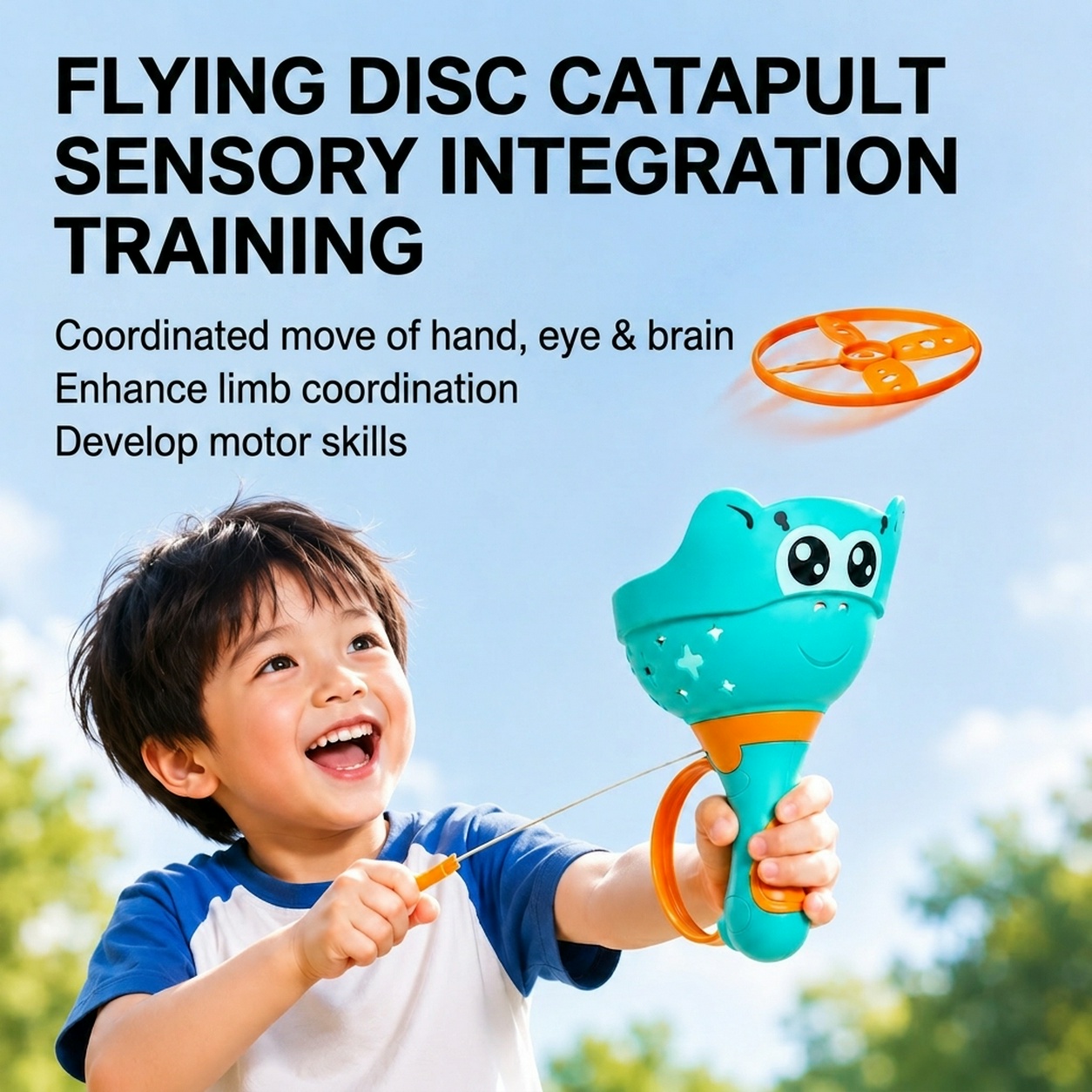 Sports Equipment For Kindergarten - Mquduo Flying Disc Catapult Launcher Toy