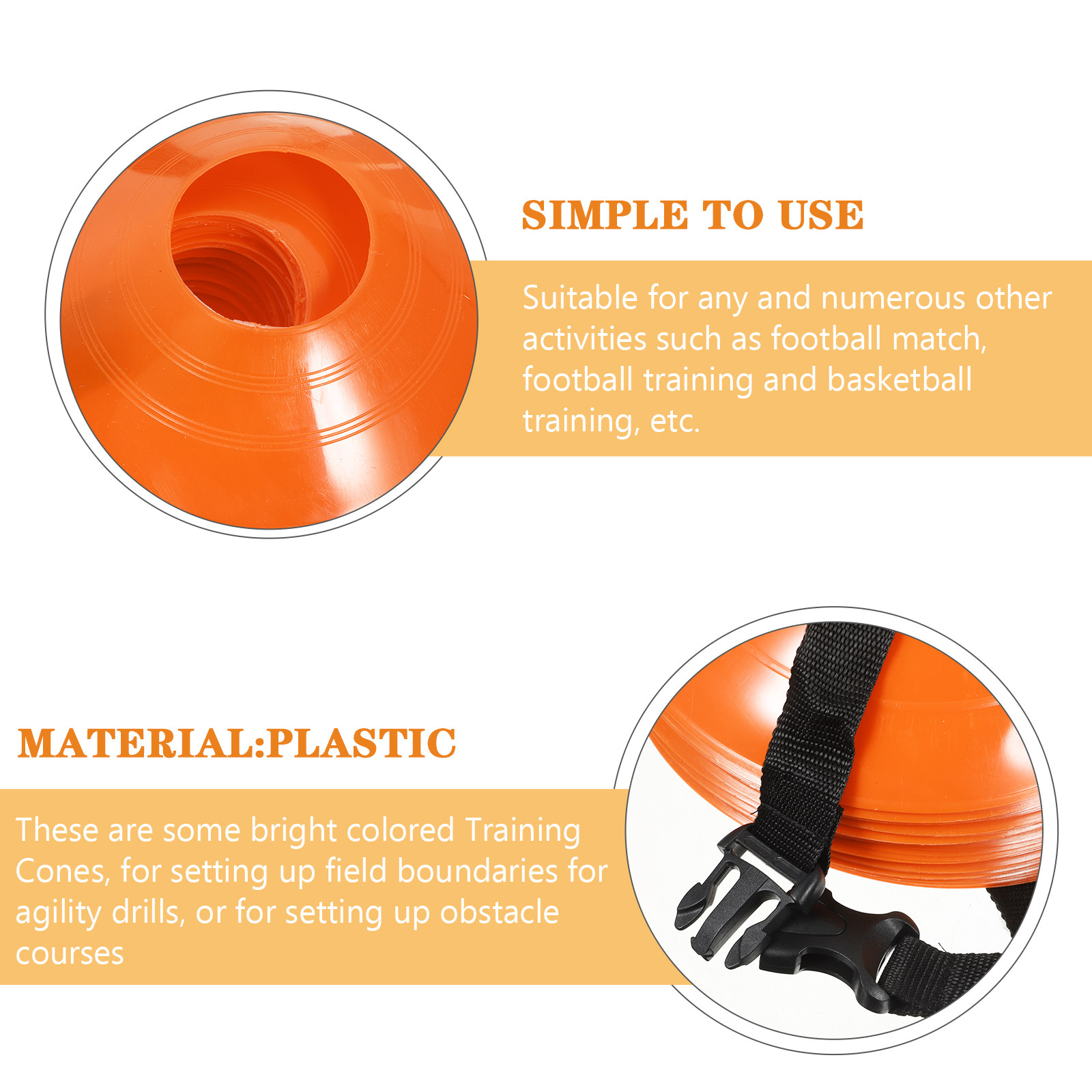 1Set Bright Color Soccer Cones - Football Training Cone review and price