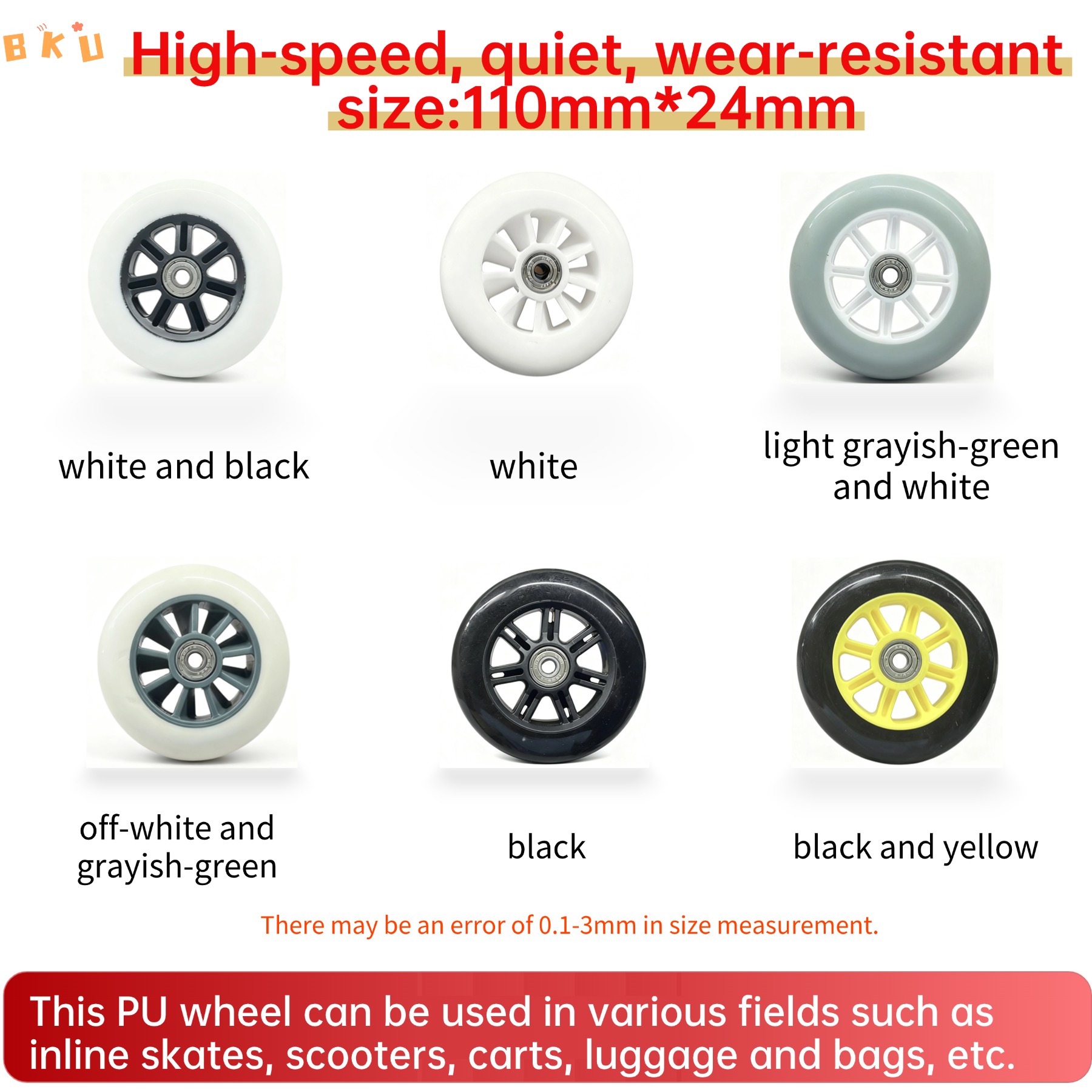 2pcs 110mm Diameter Replacemen - Roller Skate Inline review and price