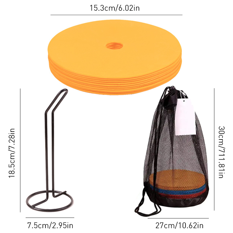 10pcs Soccer Flat Cones Marker - Football Training Cone review and price