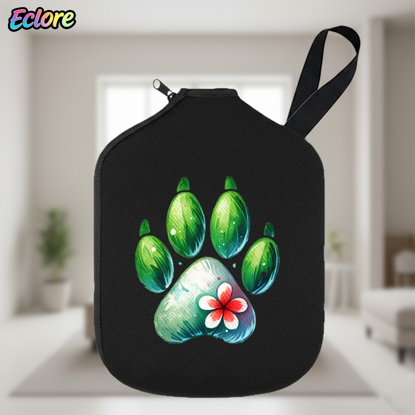 Green Watercolor Paw Print Pad - Pickleball Paddle review and price